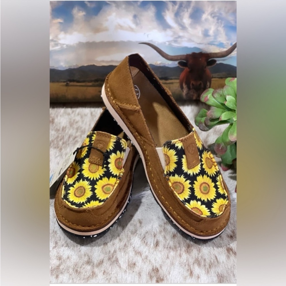 SOLDNWT Ariat sun flowers cruiser leather and textile upper size 9 - Picture 9 of 9